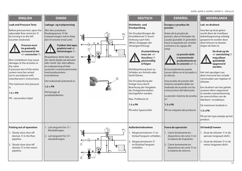 Danfoss AVPBT-F (Gen. 2006) User Manual | Page 12 / 40