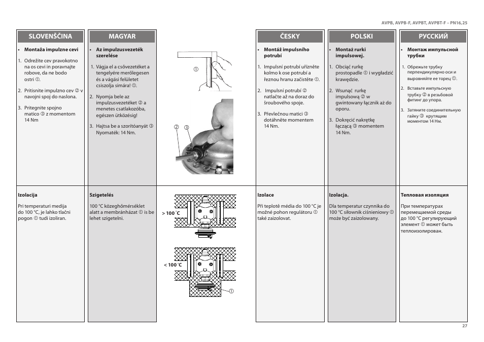 Danfoss AVPBT-F (Gen. 2006) User Manual | Page 27 / 40