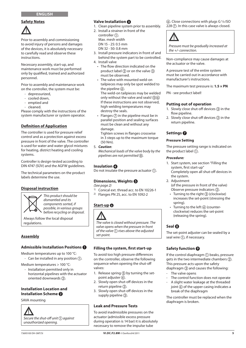 Danfoss SAVA (Generation 2006) User Manual | Page 5 / 16