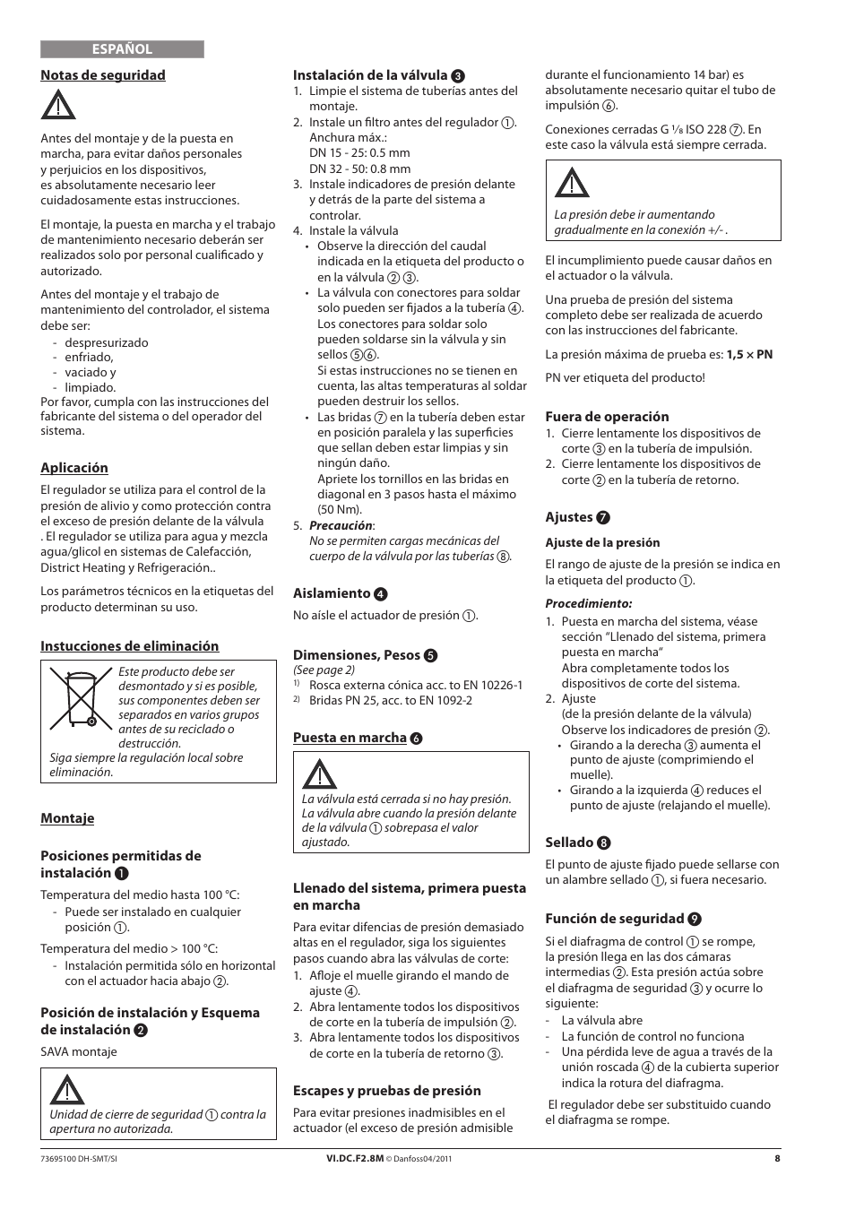 Danfoss SAVA (Generation 2006) User Manual | Page 8 / 16