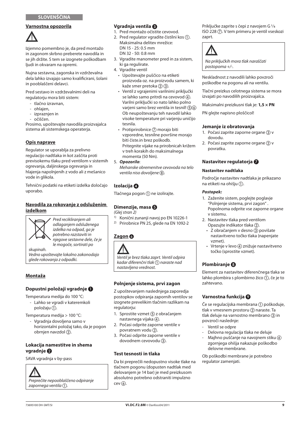 Danfoss SAVA (Generation 2006) User Manual | Page 9 / 16