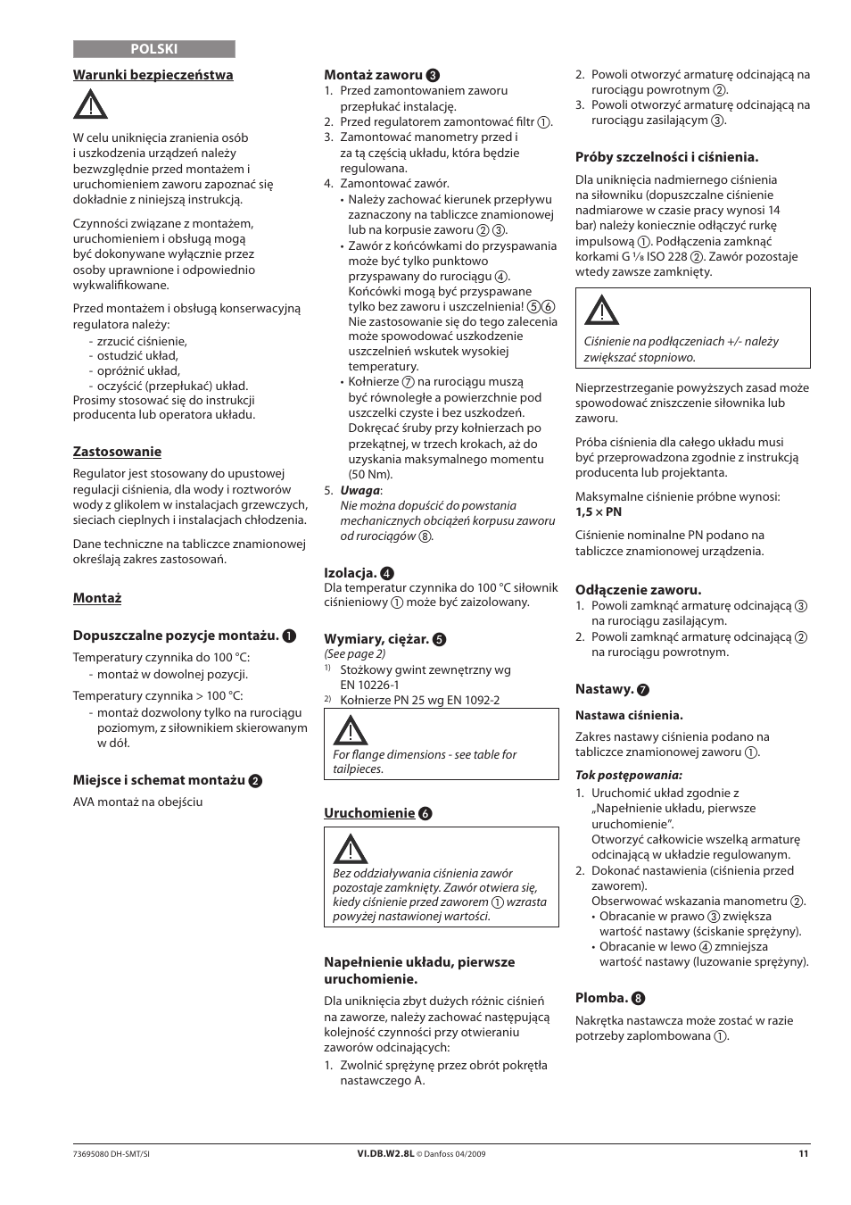 Danfoss AVA (Generation 2006) User Manual | Page 11 / 16