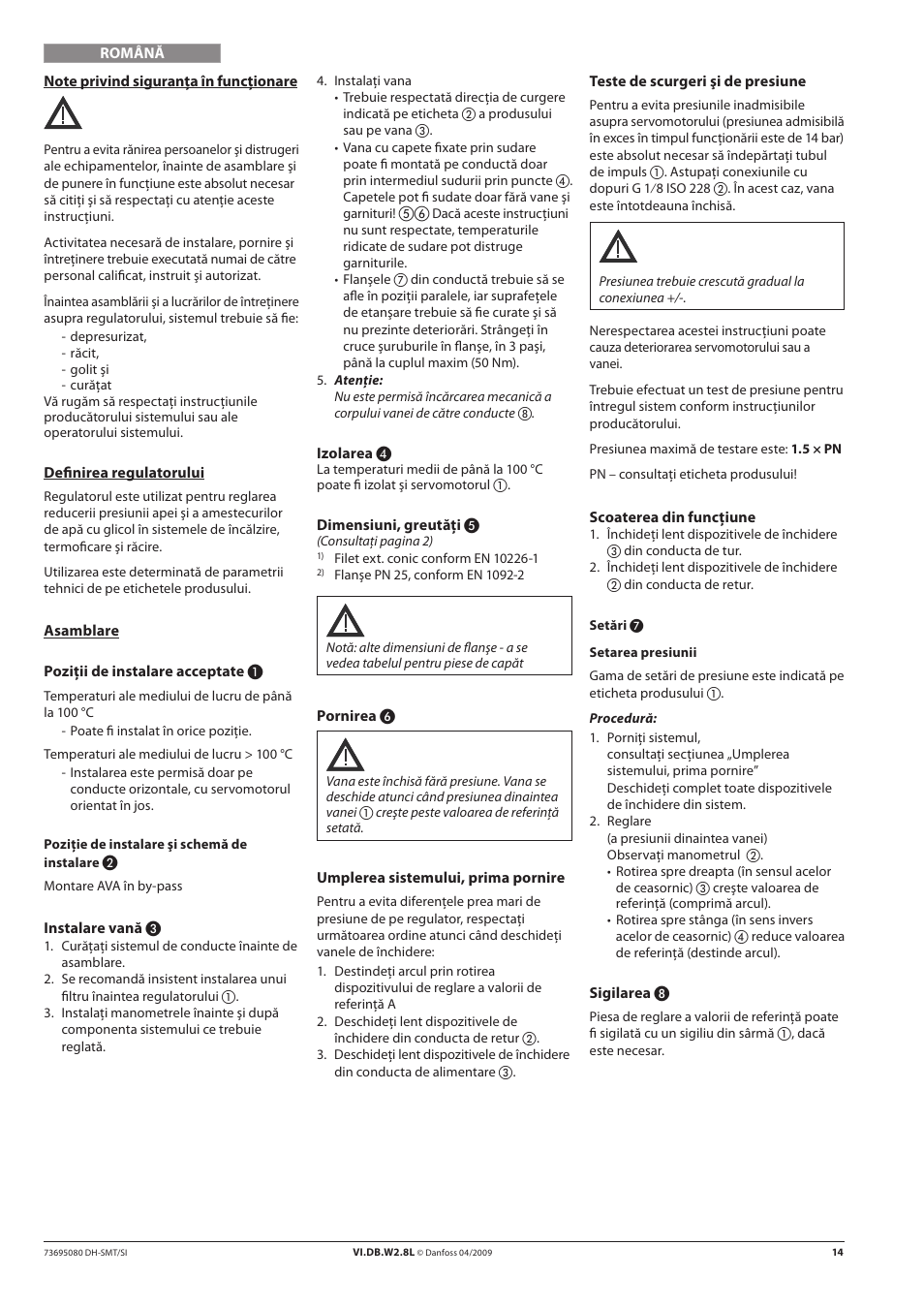 Danfoss AVA (Generation 2006) User Manual | Page 14 / 16
