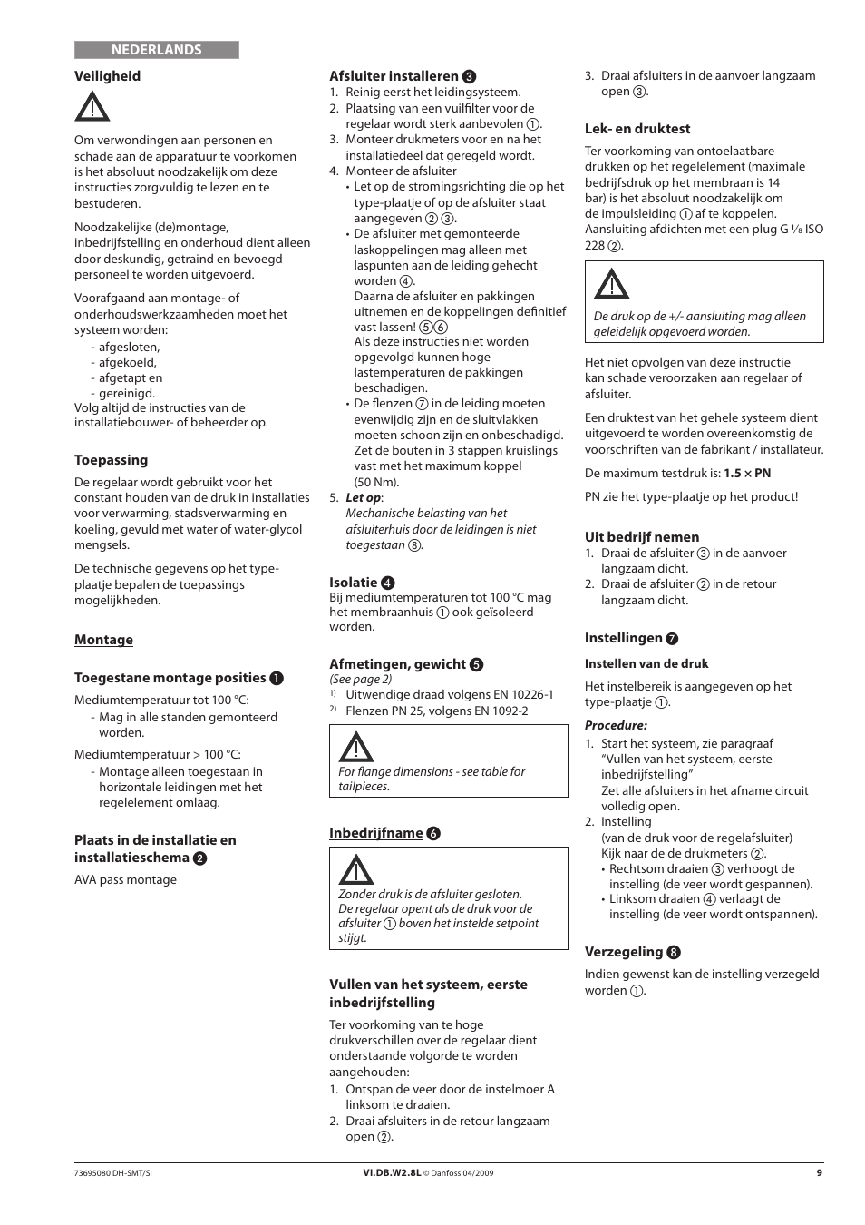 Danfoss AVA (Generation 2006) User Manual | Page 9 / 16