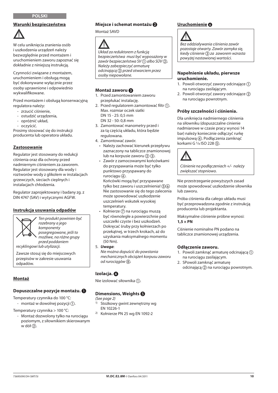 Danfoss SAVD (Generation 2006) User Manual | Page 10 / 16