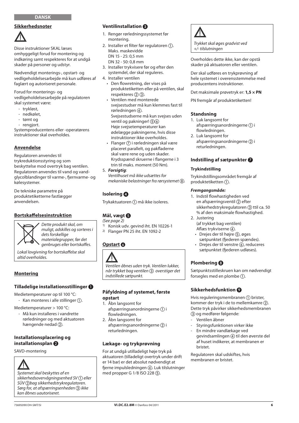 Danfoss SAVD (Generation 2006) User Manual | Page 6 / 16