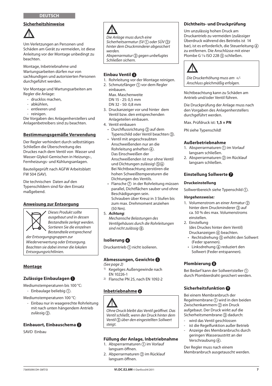 Danfoss SAVD (Generation 2006) User Manual | Page 7 / 16