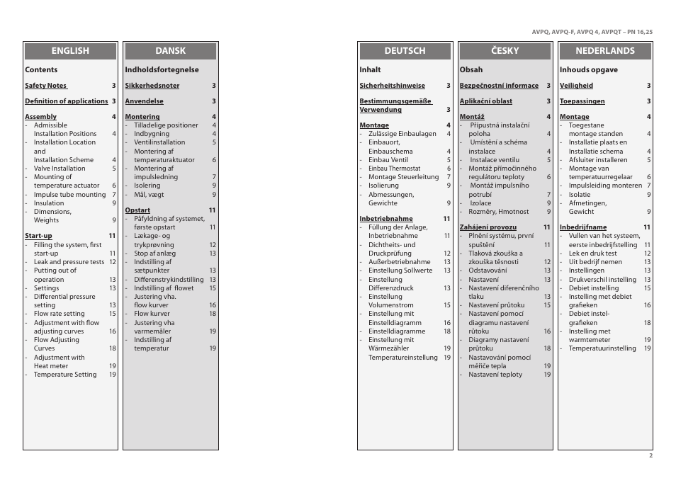 Danfoss AVPQT (Gen. 2006) User Manual | Page 2 / 40