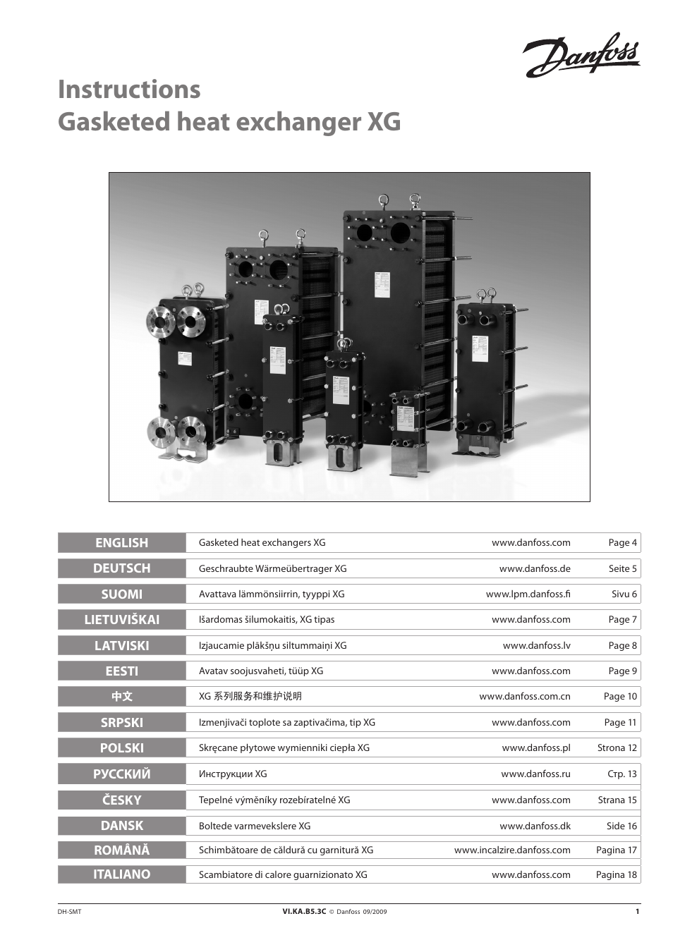 Danfoss XG User Manual | 20 pages