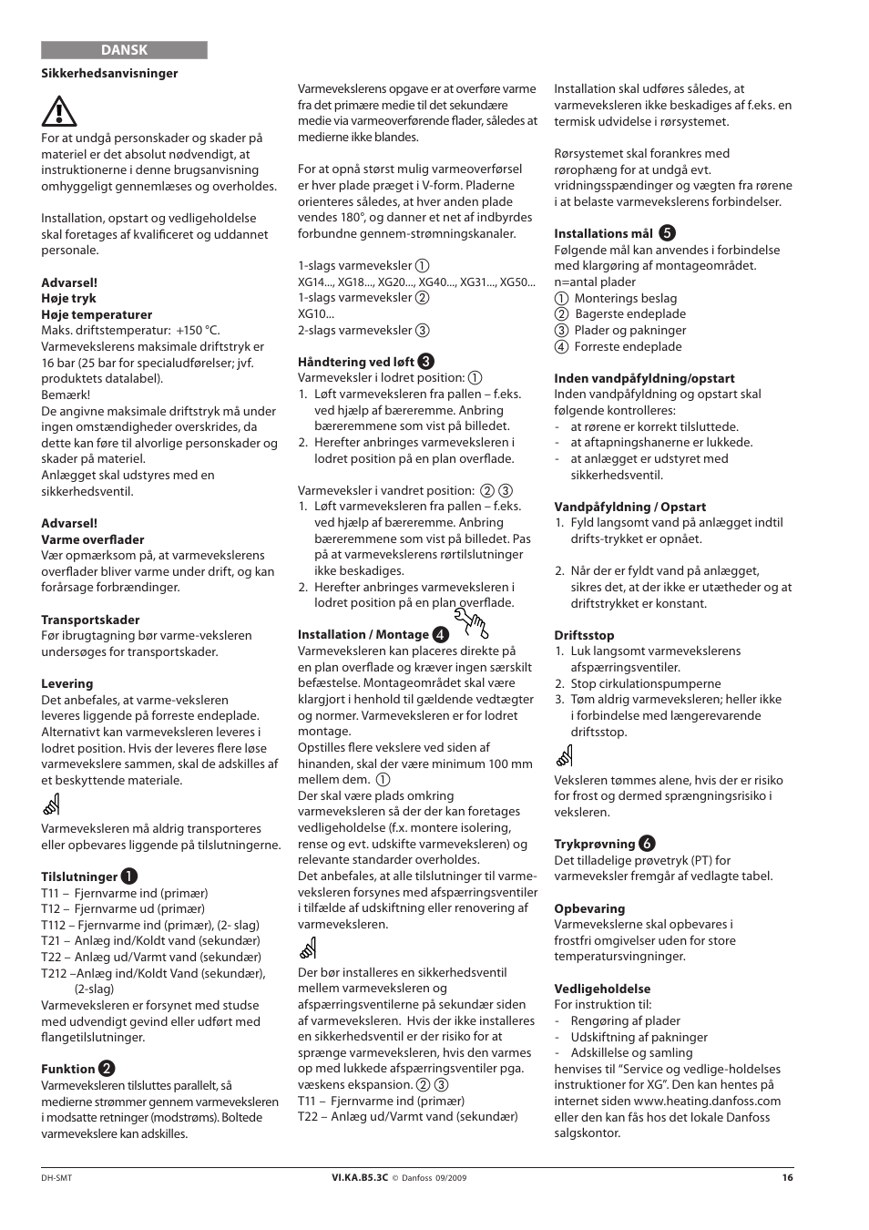 Danfoss XG User Manual | Page 16 / 20
