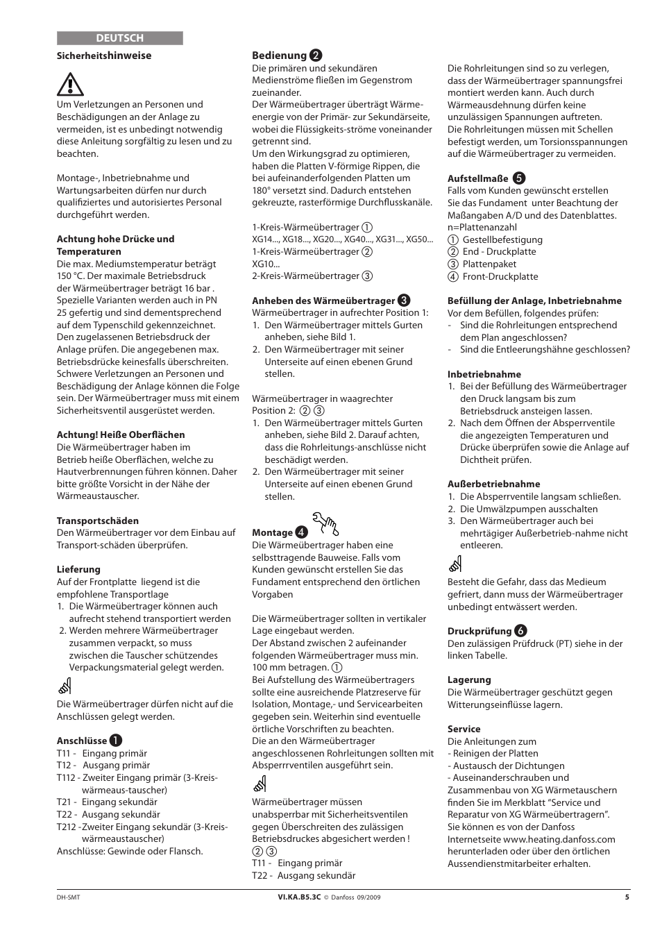 Danfoss XG User Manual | Page 5 / 20