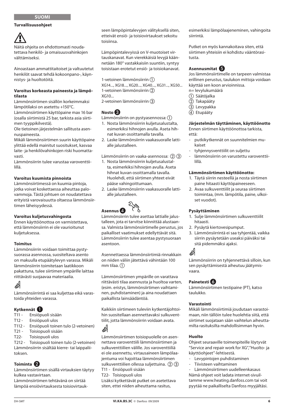 Danfoss XG User Manual | Page 6 / 20