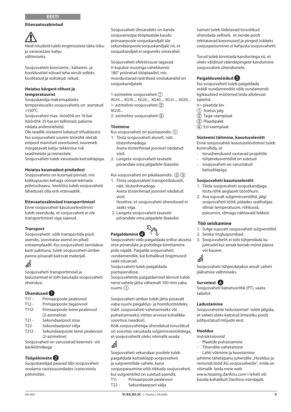 Danfoss XG User Manual | Page 9 / 20