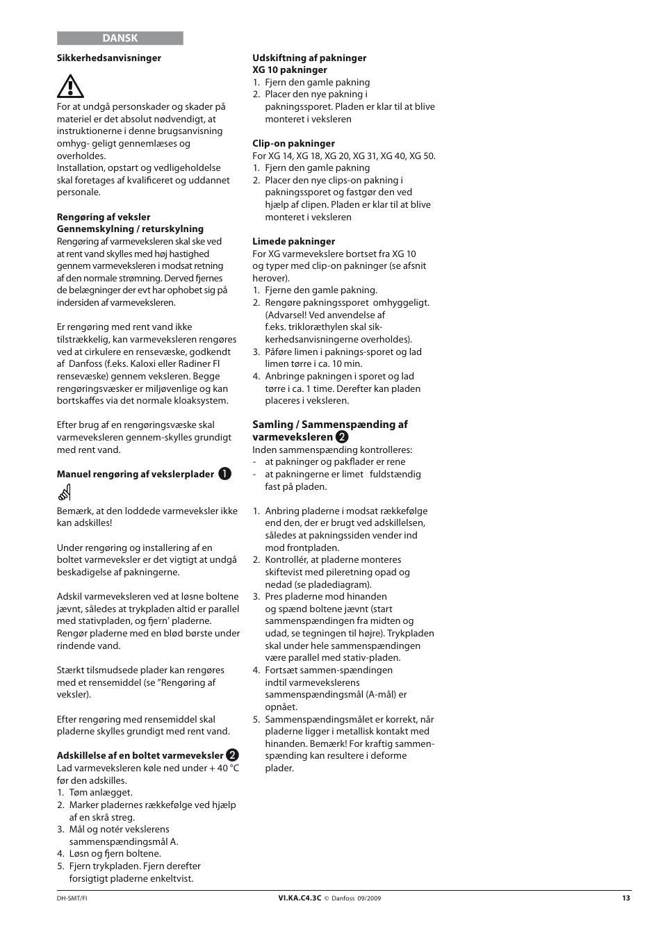 Danfoss XG User Manual | Page 13 / 18