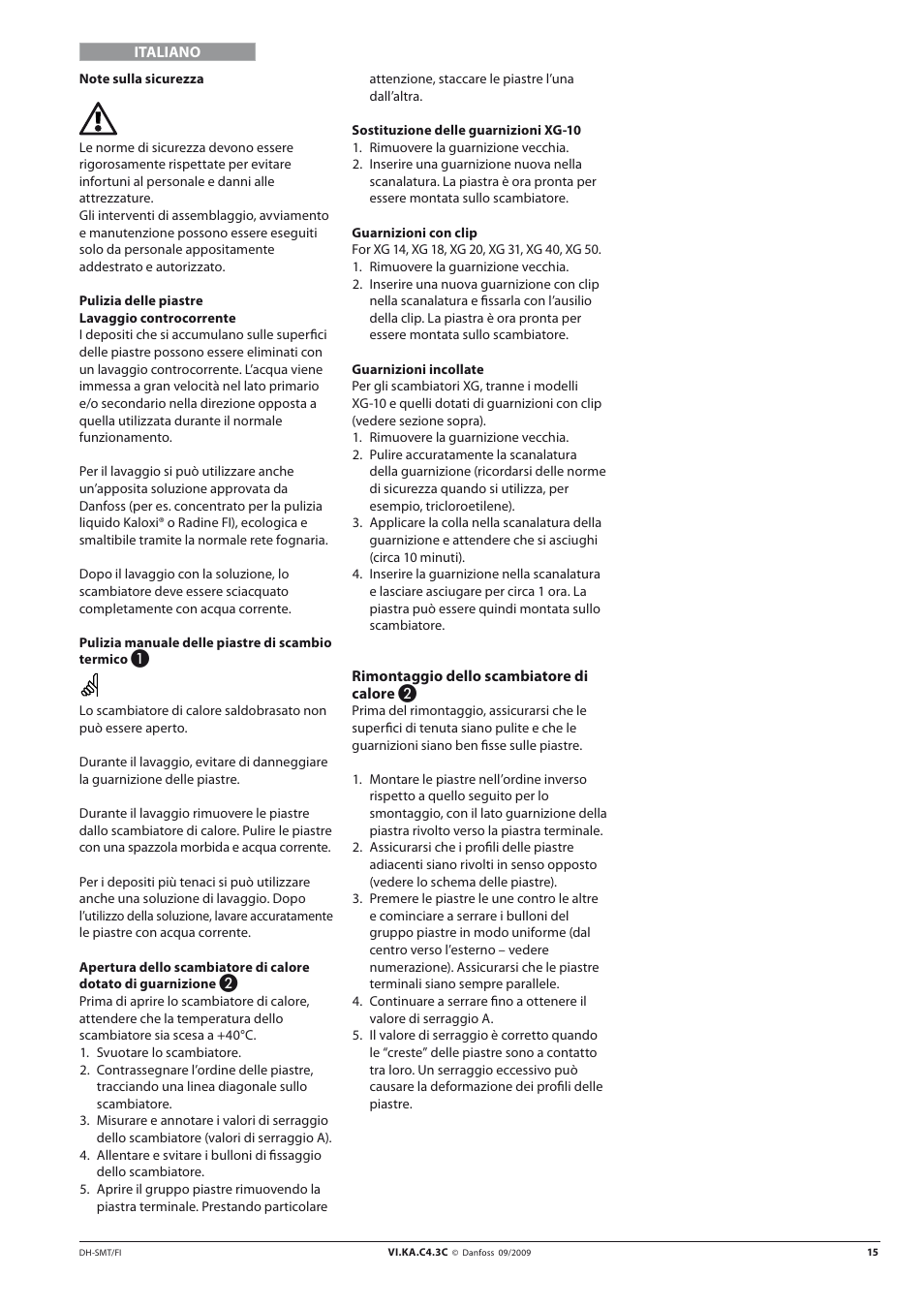 Danfoss XG User Manual | Page 15 / 18