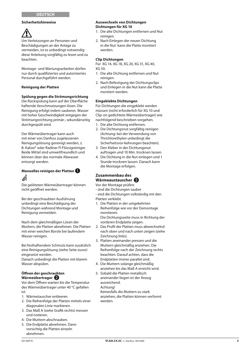 Danfoss XG User Manual | Page 3 / 18