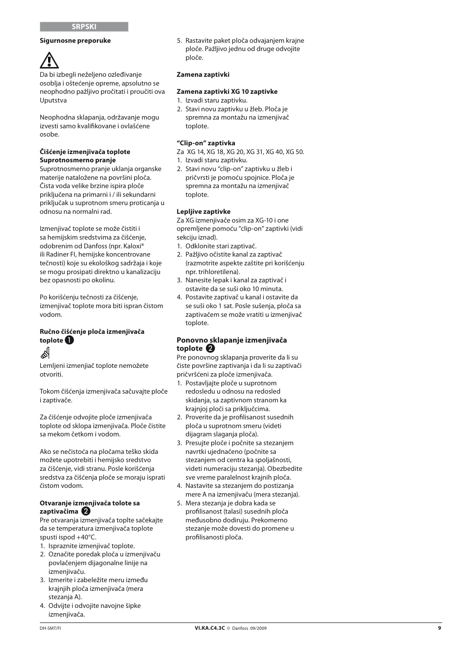 Danfoss XG User Manual | Page 9 / 18