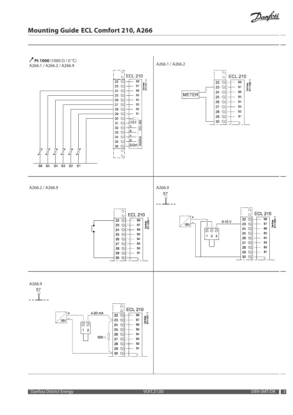 Danfoss ECL Comfort 210, A266 User Manual | Page 3 / 4