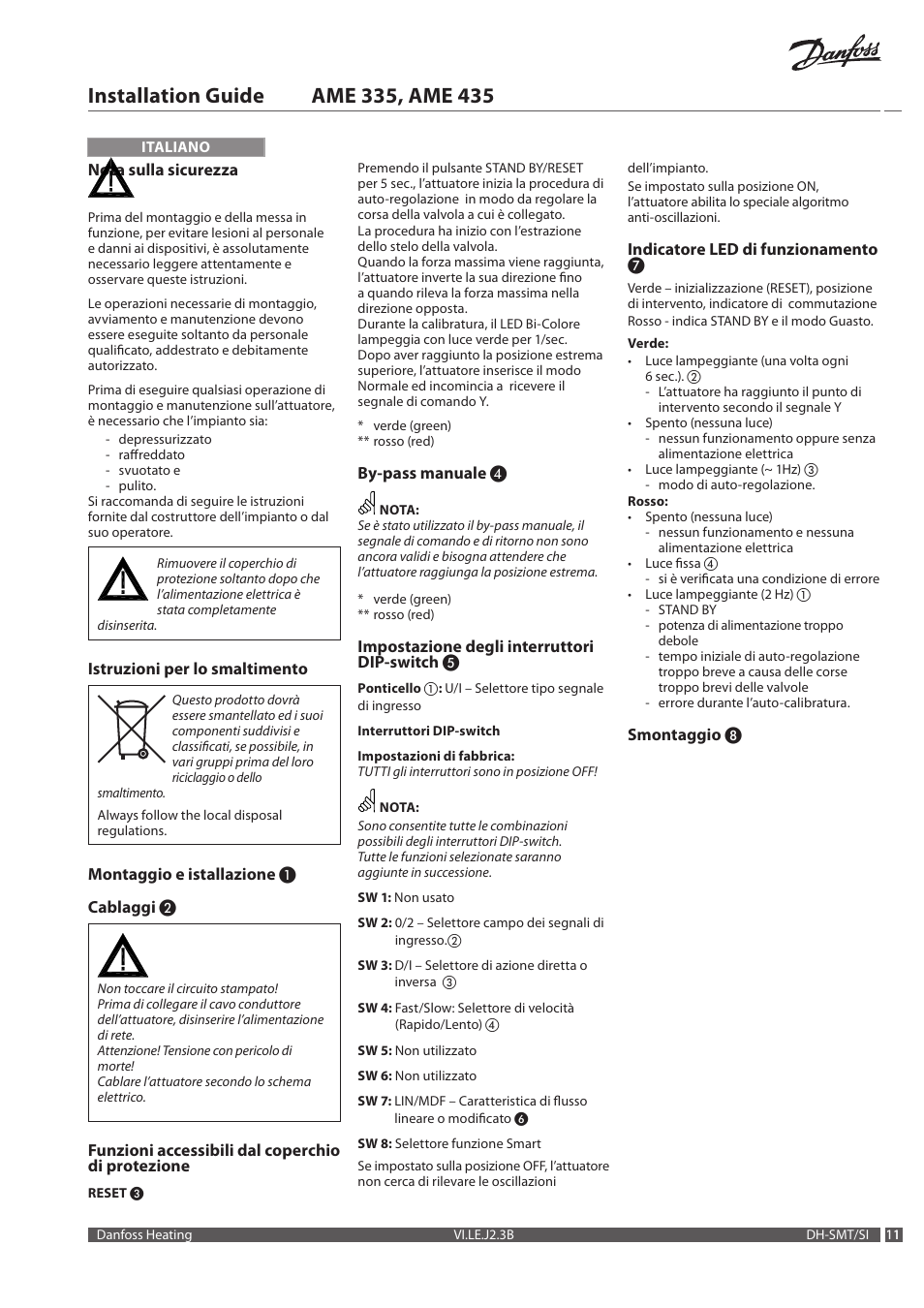 Danfoss AME 435 User Manual | Page 11 / 20