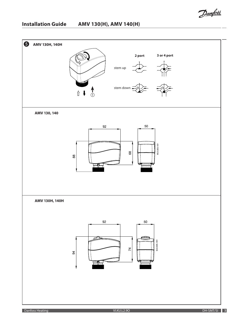 Danfoss AME 140 H User Manual | Page 3 / 16