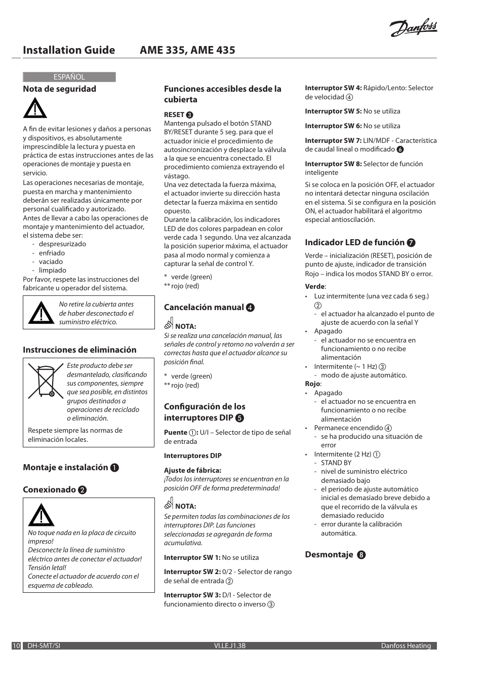 Danfoss AME 335 User Manual | Page 10 / 20