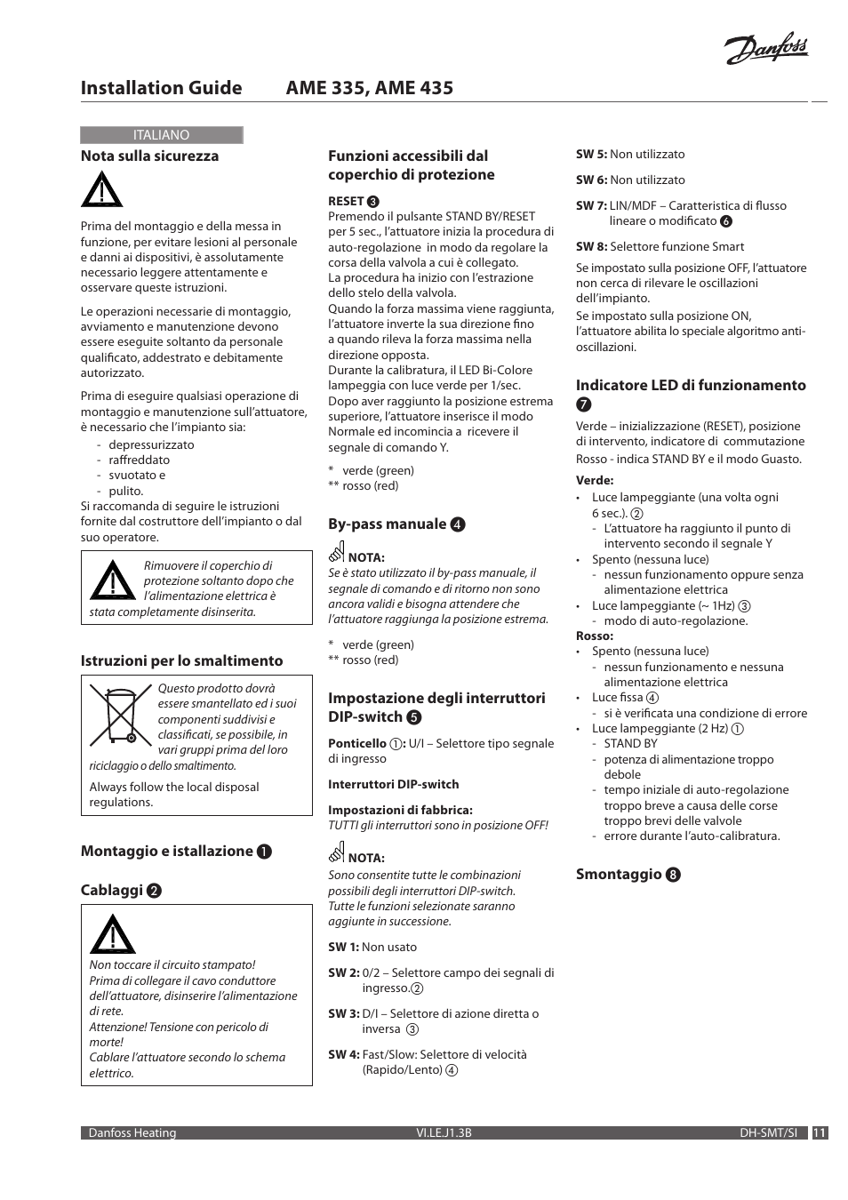 Danfoss AME 335 User Manual | Page 11 / 20