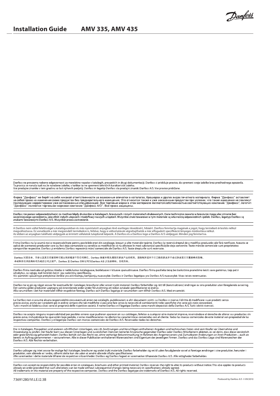 Danfoss kft | Danfoss AMV 435 User Manual | Page 12 / 12