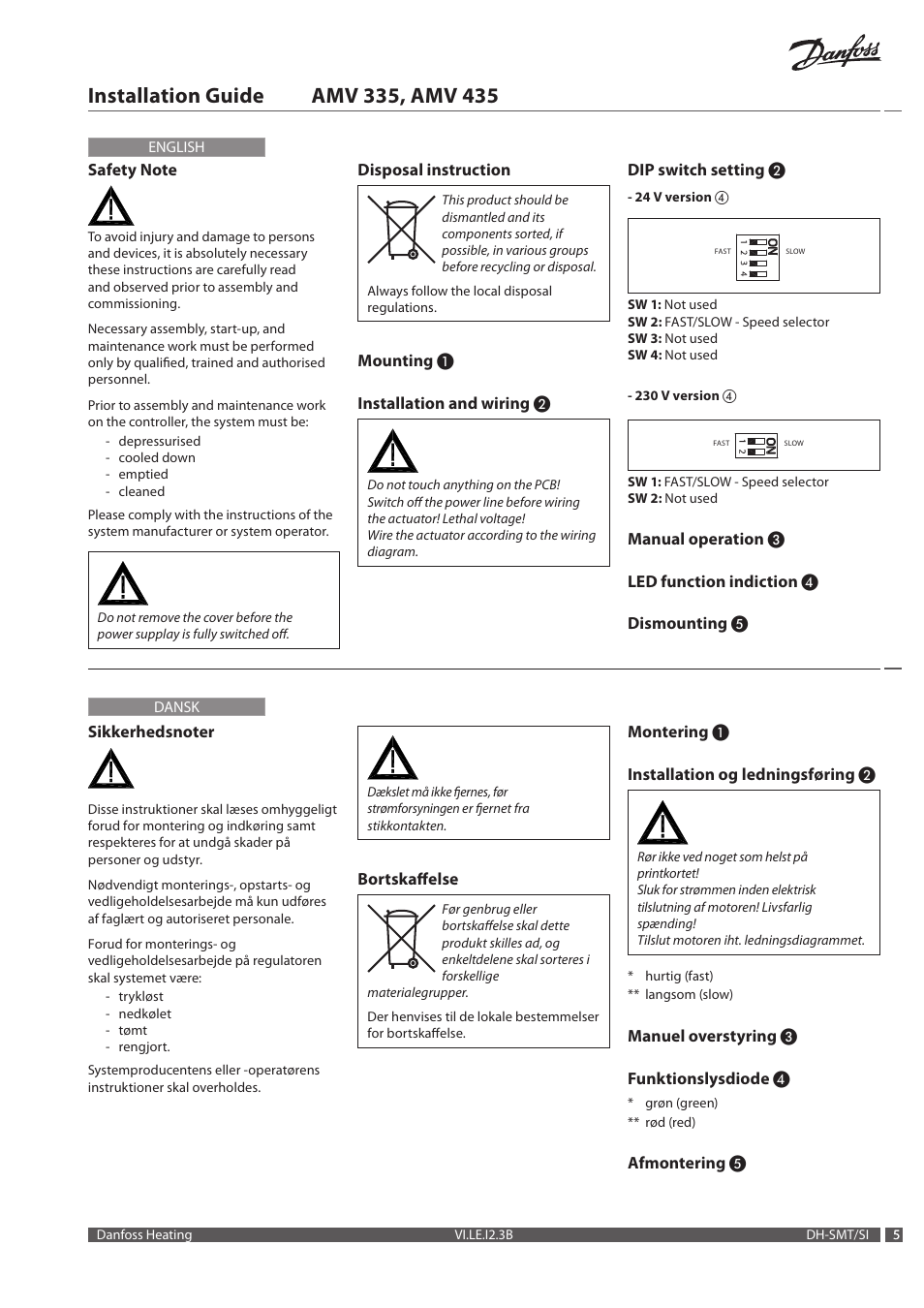 Danfoss AMV 435 User Manual | Page 5 / 12