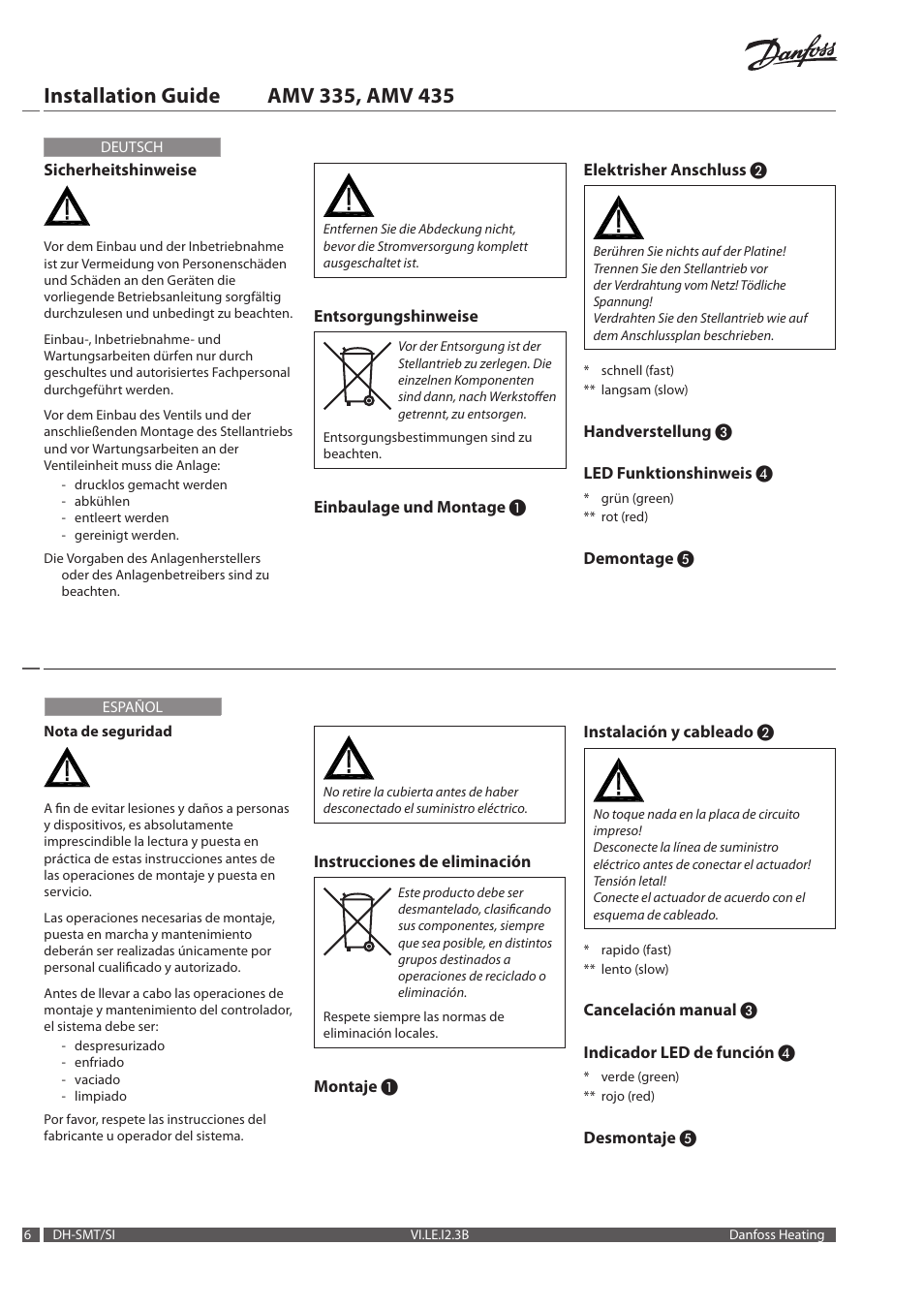 Danfoss AMV 435 User Manual | Page 6 / 12