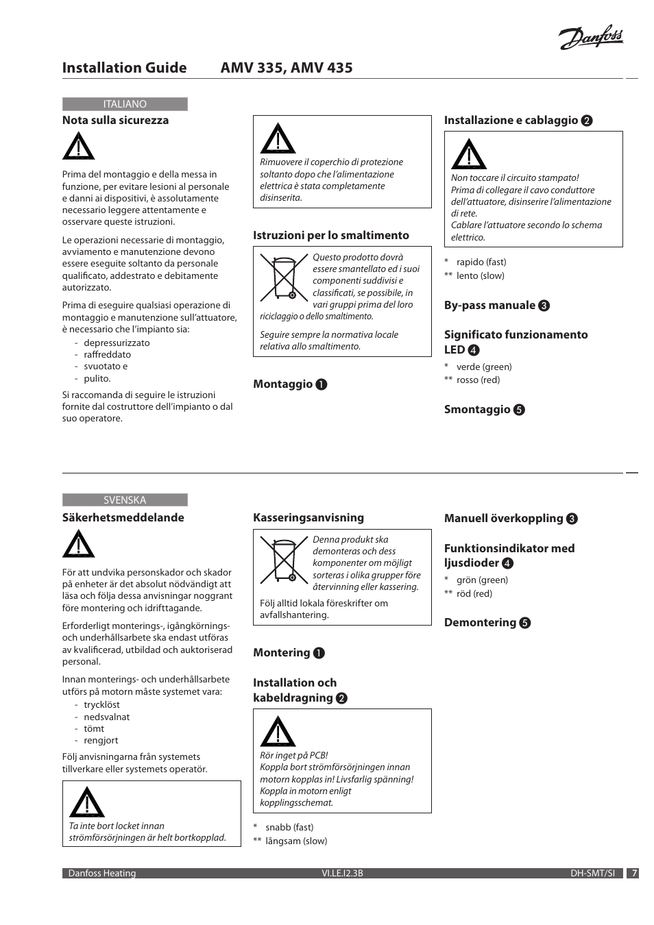 Danfoss AMV 435 User Manual | Page 7 / 12