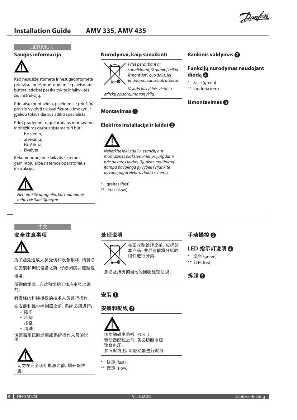 Danfoss AMV 435 User Manual | Page 8 / 12