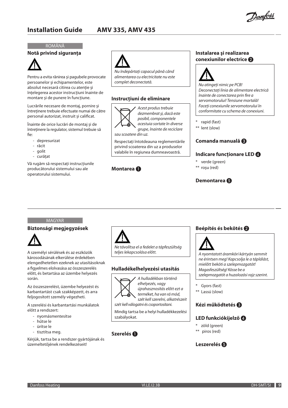 Danfoss AMV 435 User Manual | Page 9 / 12
