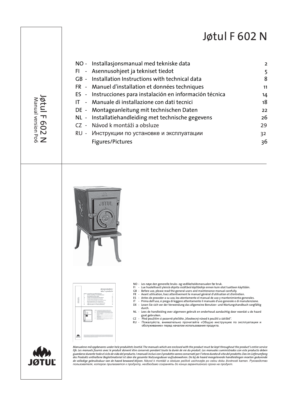 Jotul F602N User Manual | 44 pages