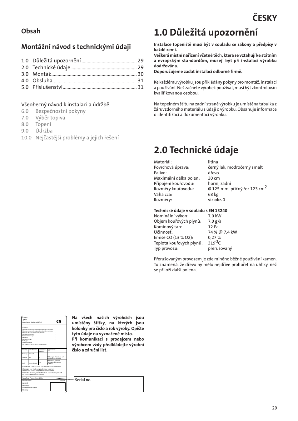 Jotul F602N User Manual | Page 29 / 44