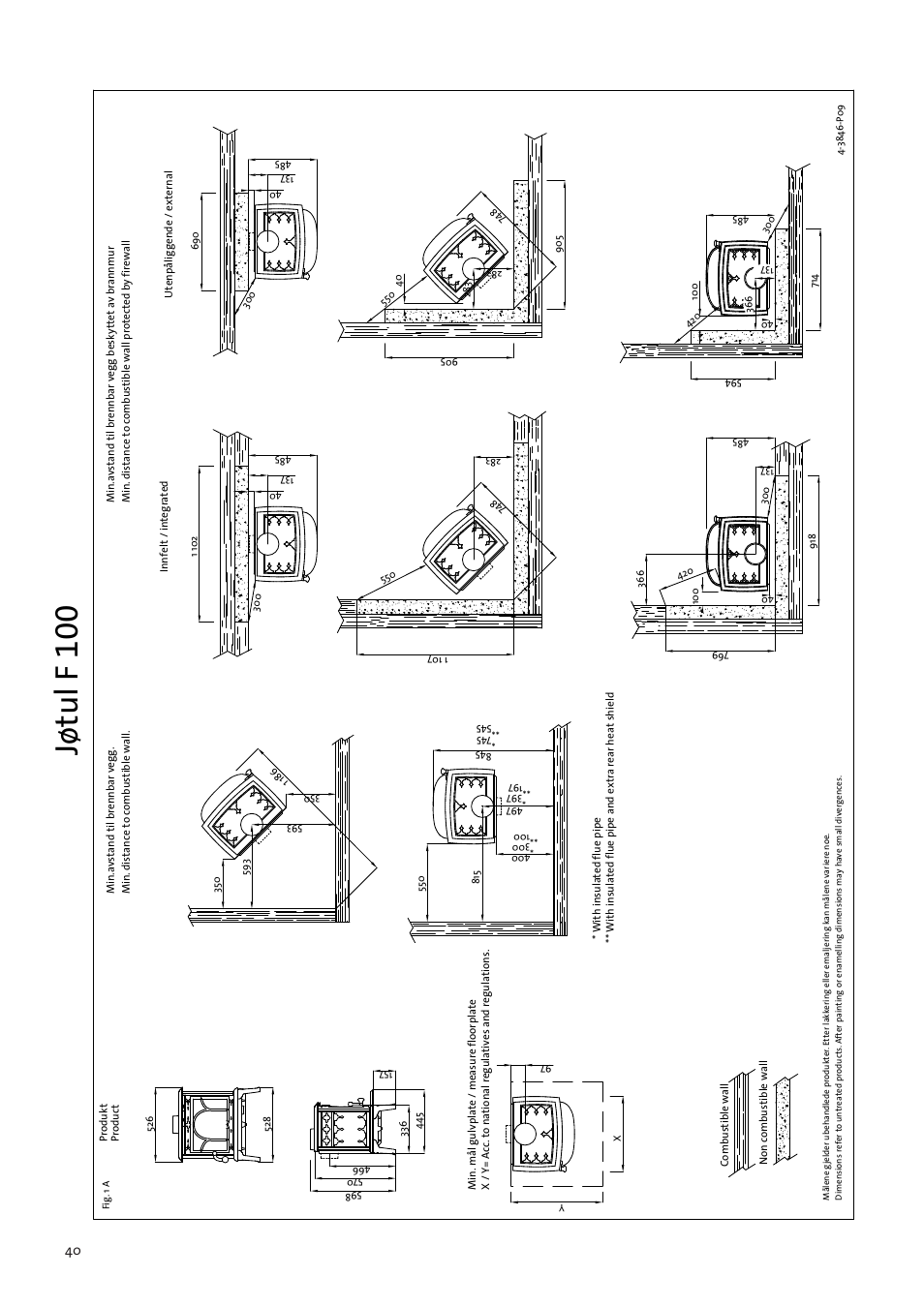 Figures/pictures, Jøtul f 100 | Jotul F100 User Manual | Page 40 / 44