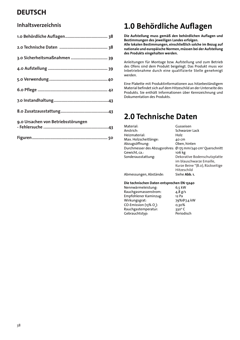 Jotul F3 TD User Manual | Page 38 / 68