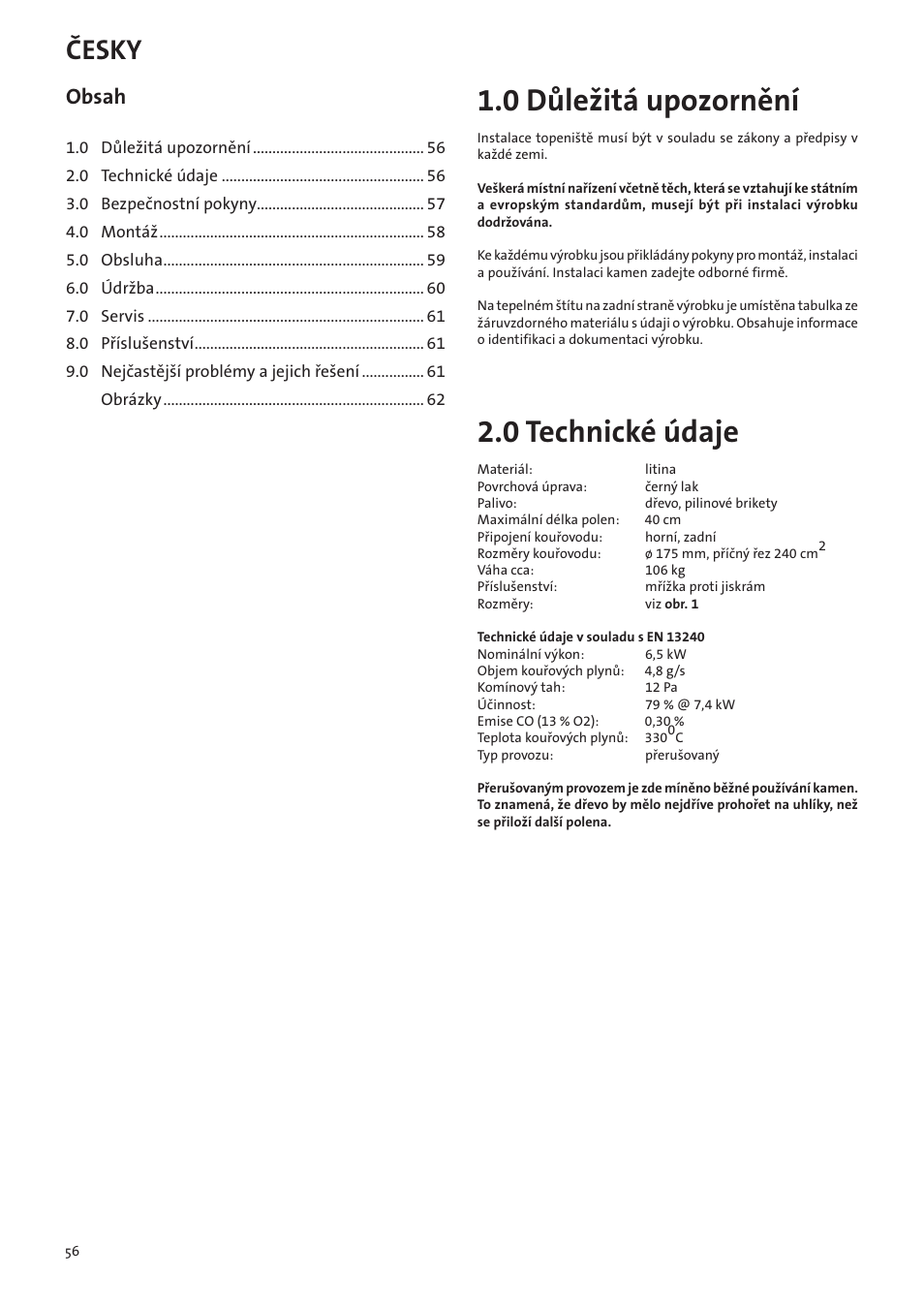 Jotul F3 TD User Manual | Page 56 / 68