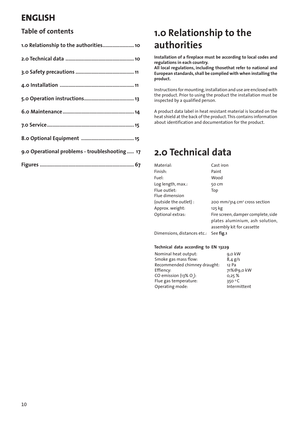 Jotul I80RH Panorama User Manual | Page 10 / 72