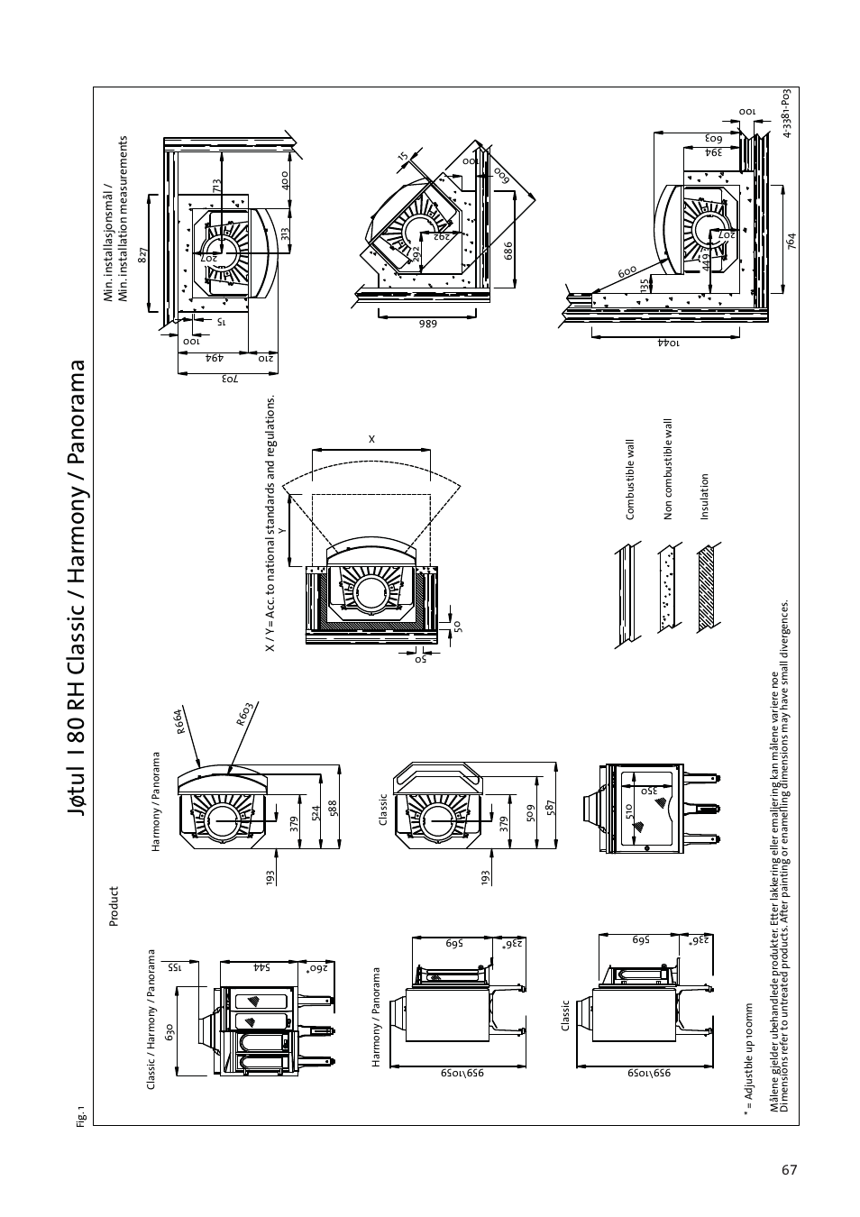 Figures/pictures, Jøtul i 80 r h classic / harmon y / p anor ama | Jotul I80RH Panorama User Manual | Page 67 / 72