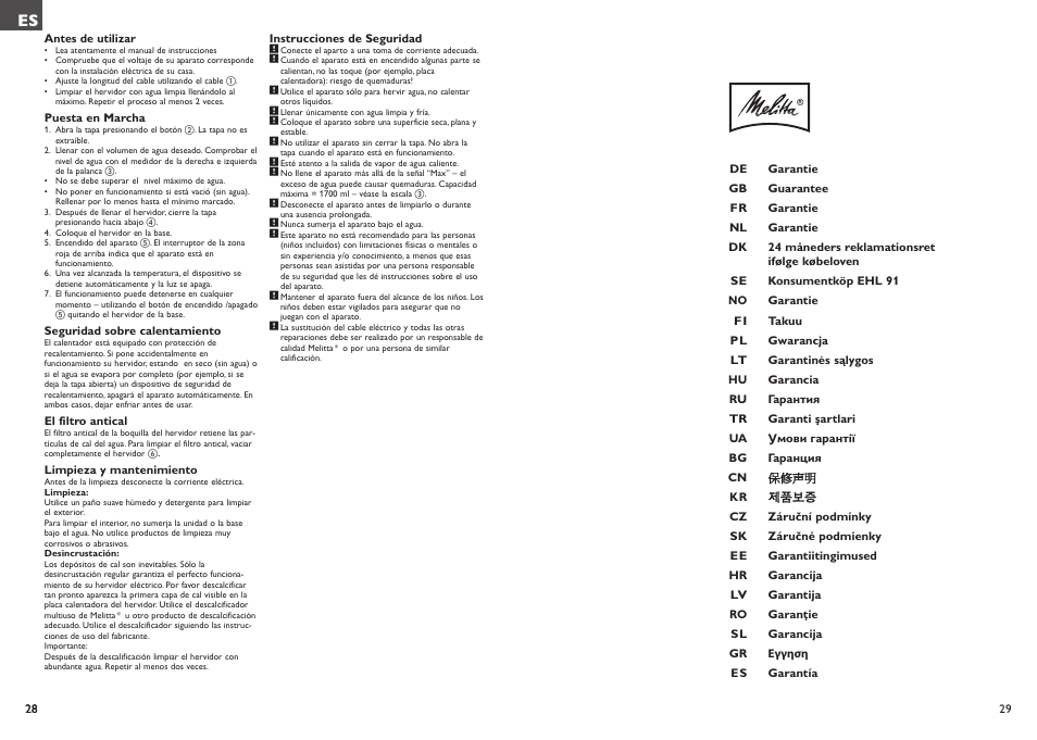 Melitta Enjoy aqua User Manual | Page 15 / 23