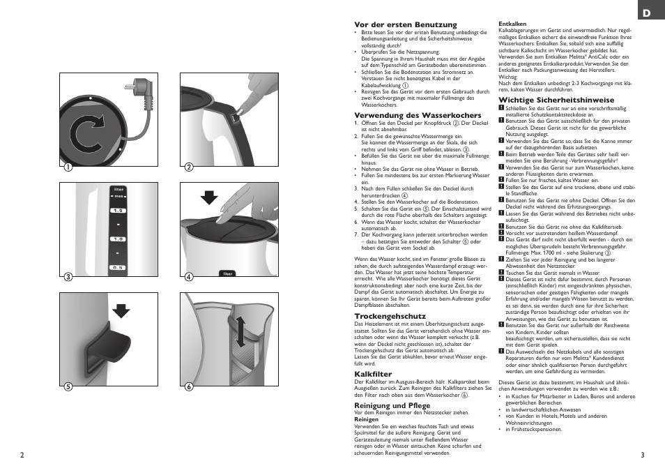 Melitta Enjoy aqua User Manual | Page 2 / 23