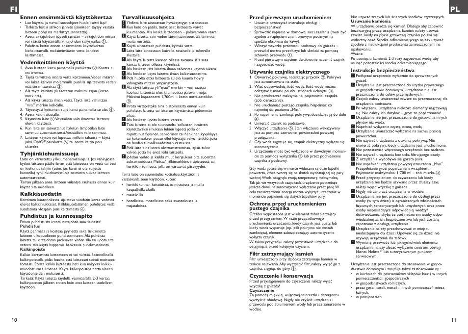 Fi pl | Melitta Enjoy aqua User Manual | Page 6 / 23