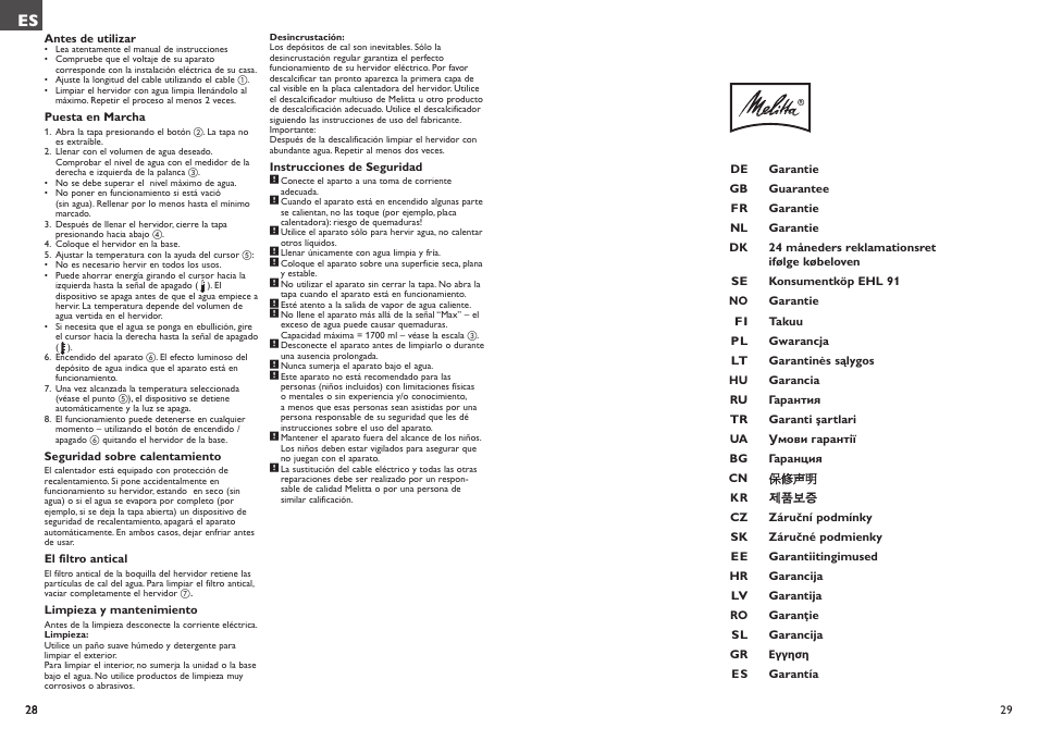 Melitta Look Aqua vario User Manual | Page 15 / 22