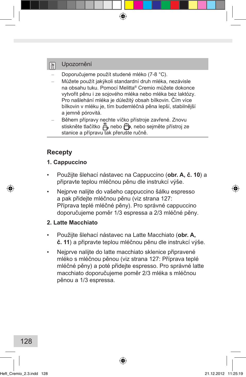 Recepty | Melitta Cremio User Manual | Page 130 / 172