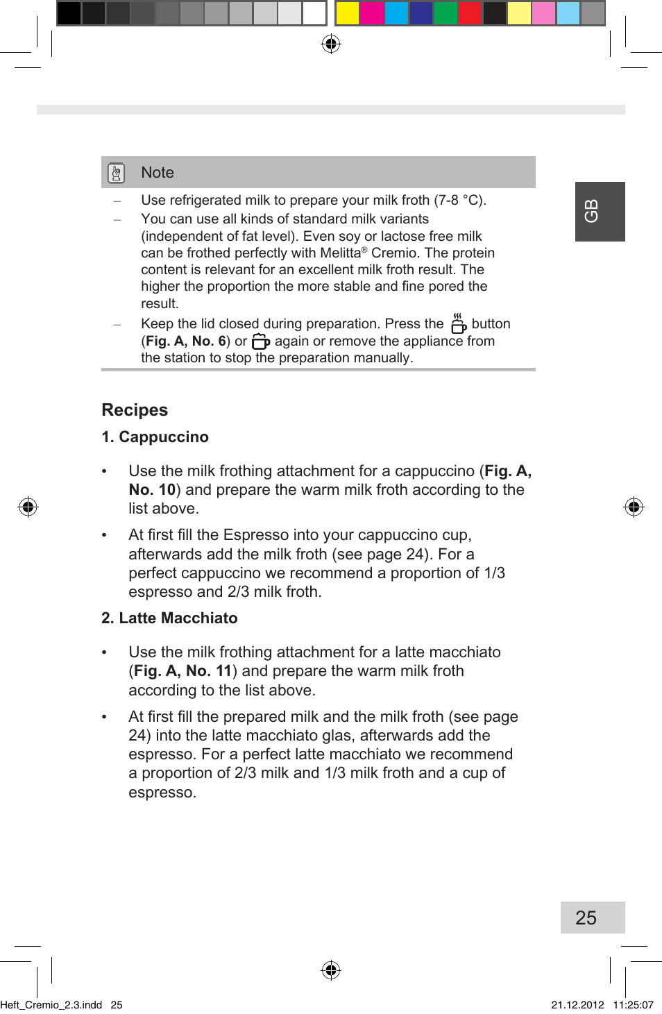 Recipes | Melitta Cremio User Manual | Page 27 / 172