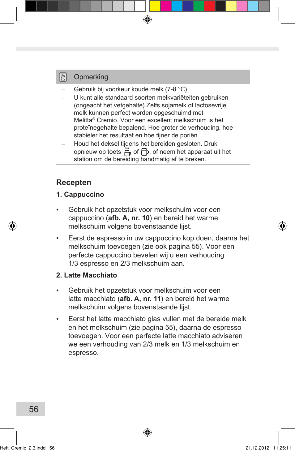 Recepten | Melitta Cremio User Manual | Page 58 / 172