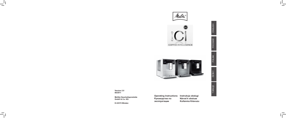 Melitta Caffeo CI User Manual | 240 pages