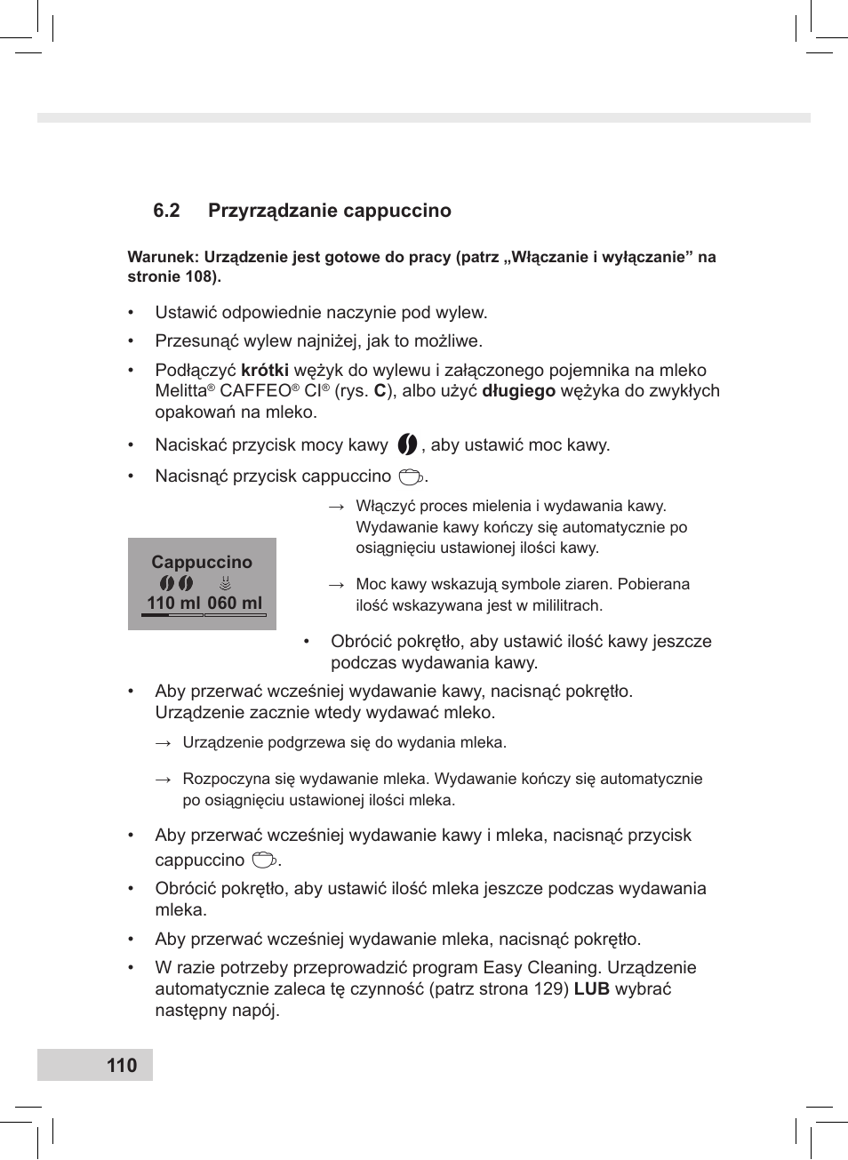 Melitta Caffeo CI User Manual | Page 112 / 240