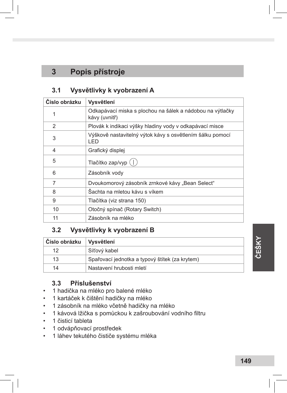 3popis přístroje | Melitta Caffeo CI User Manual | Page 151 / 240