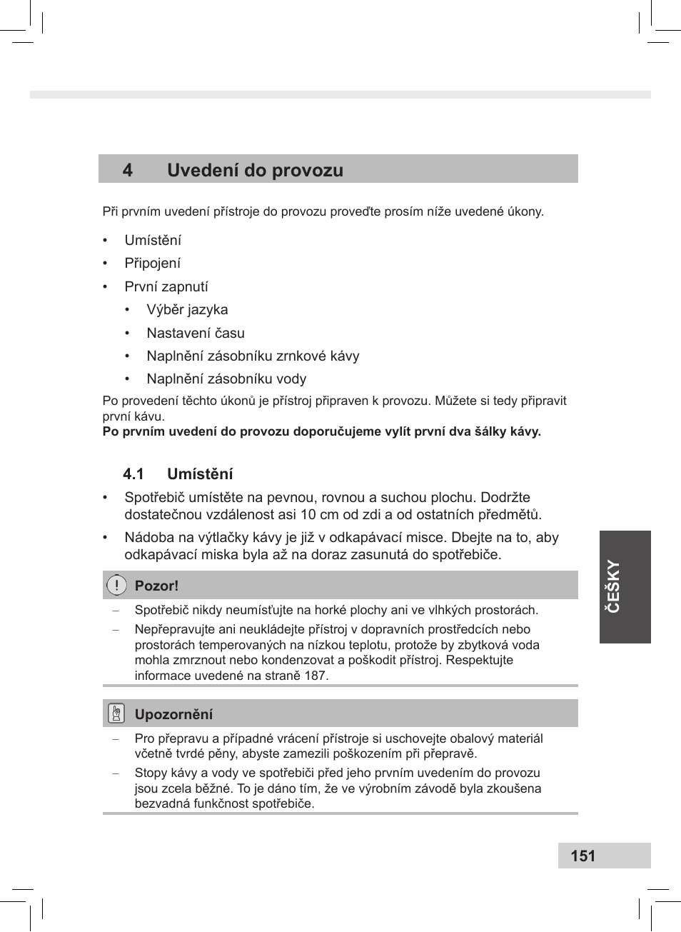 4uvedení do provozu | Melitta Caffeo CI User Manual | Page 153 / 240